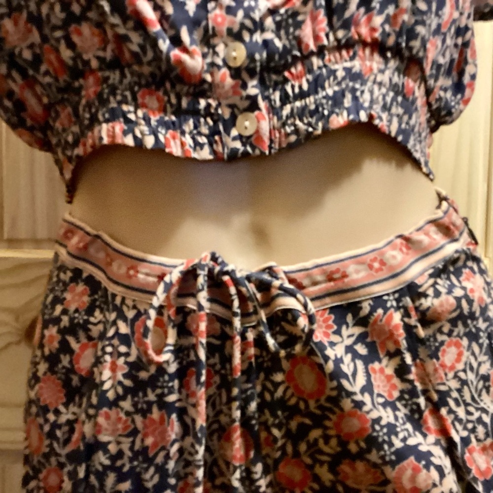 SPELL & the GYPSY Bohemian Summer Crop Top and matching Pant XS cool set L@@K - Picture 5 of 14